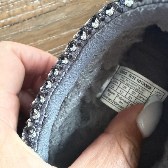 UGG tazzman Kids Gray / blue Slippers 13 youth - Picture 4 of 7